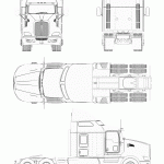 Kenworth T660 Tractor Truck blueprint