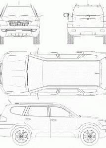 Kia Mohave blueprint