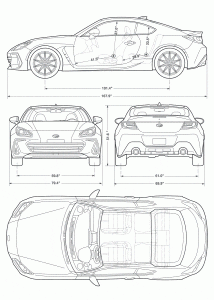 Subaru BRZ 2024 blueprint