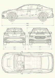 Subaru WRX 2023 blueprint