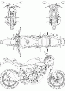 Suzuki SV650X blueprint