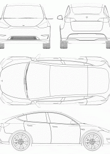 Tesla Model Y blueprint