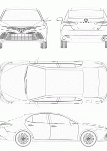 Toyota Camry LE blueprint