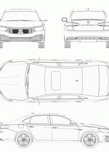 Volkswagen Passat R-Line blueprint