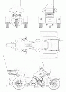 Harley-Davidson Tri Glide Ultra Classic blueprint