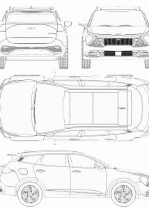 Kia Sportage 2022 blueprint