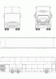 Setra S 531 DT Bus blueprint