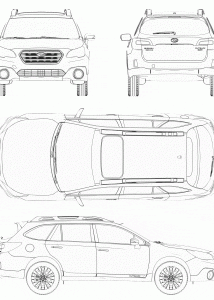 Subaru Outback blueprint