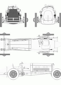 Fiat SB4 1924 blueprint