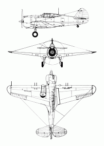 Curtiss P-36 Hawk blueprint