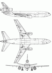 McDonnell Douglas DC-10 blueprint