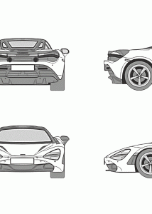 McLaren 720S blueprint