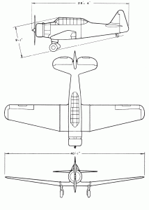 North American NA-64 Yale blueprint