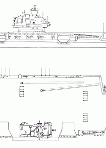 Soviet aircraft carrier Ulyanovsk blueprint