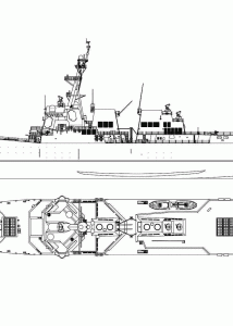 Arleigh Burke-class destroyer blueprint