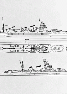 Japanese cruiser Kako blueprint