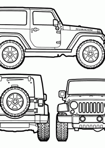 Jeep Wrangler Rubicon blueprint