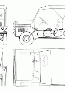 Mini Moke blueprint