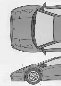 Lamborghini Diablo blueprint