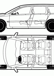 Volvo V70 Wagon blueprint