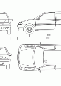 Citroen Saxo blueprint