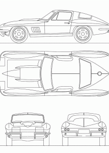 Chevrolet Corvette Sting Ray blueprint