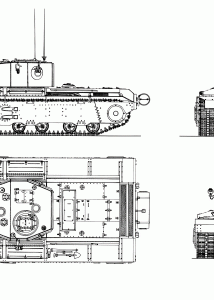 Excelsior tank A33 blueprint