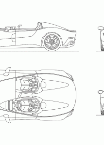 Ferrari Monza SP2 blueprint