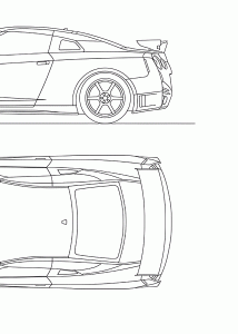 Nissan GT-R blueprint