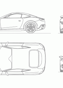 Ferrari Roma blueprint