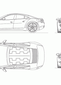 Fisker Karma blueprint