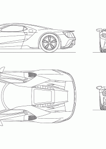 Ford GT 2019 blueprint