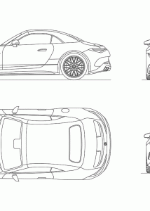 Mercedes-Benz SL-class AMG 63 blueprint