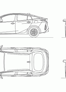 Toyota Prius Prime blueprint