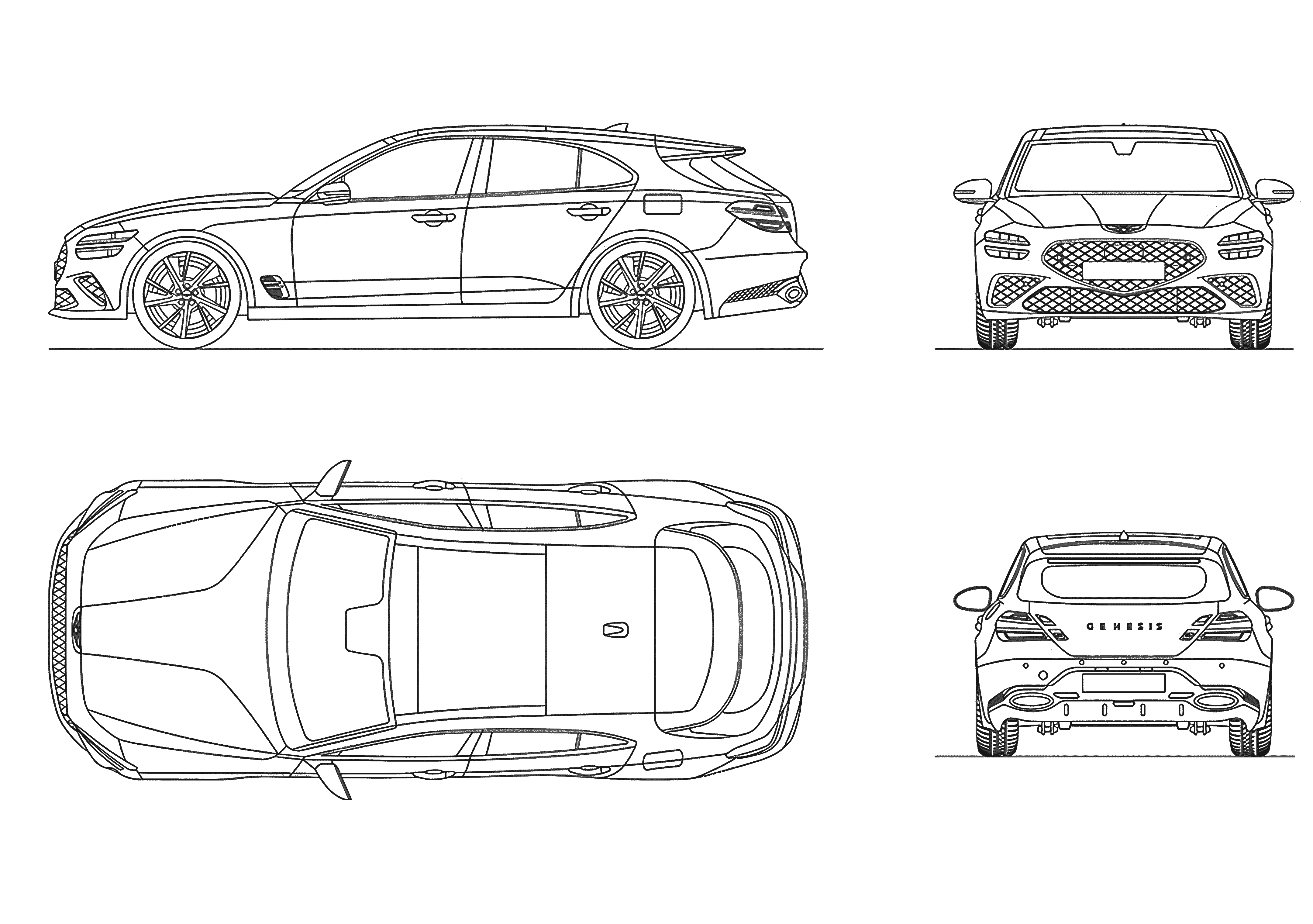 Genesis G70 Shooting Brake blueprint