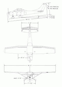 Cessna 182M Skylane blueprint