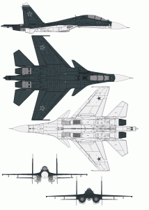 Sukhoi Su-30SM blueprint