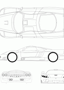Saleen S7 blueprint