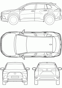 Toyota Corolla Cross blueprint