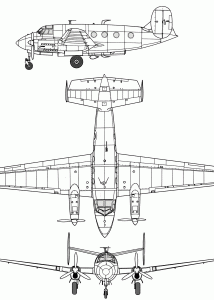 Dassault MD 312 Flamant blueprint