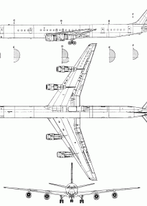 Douglas DC-8 blueprint