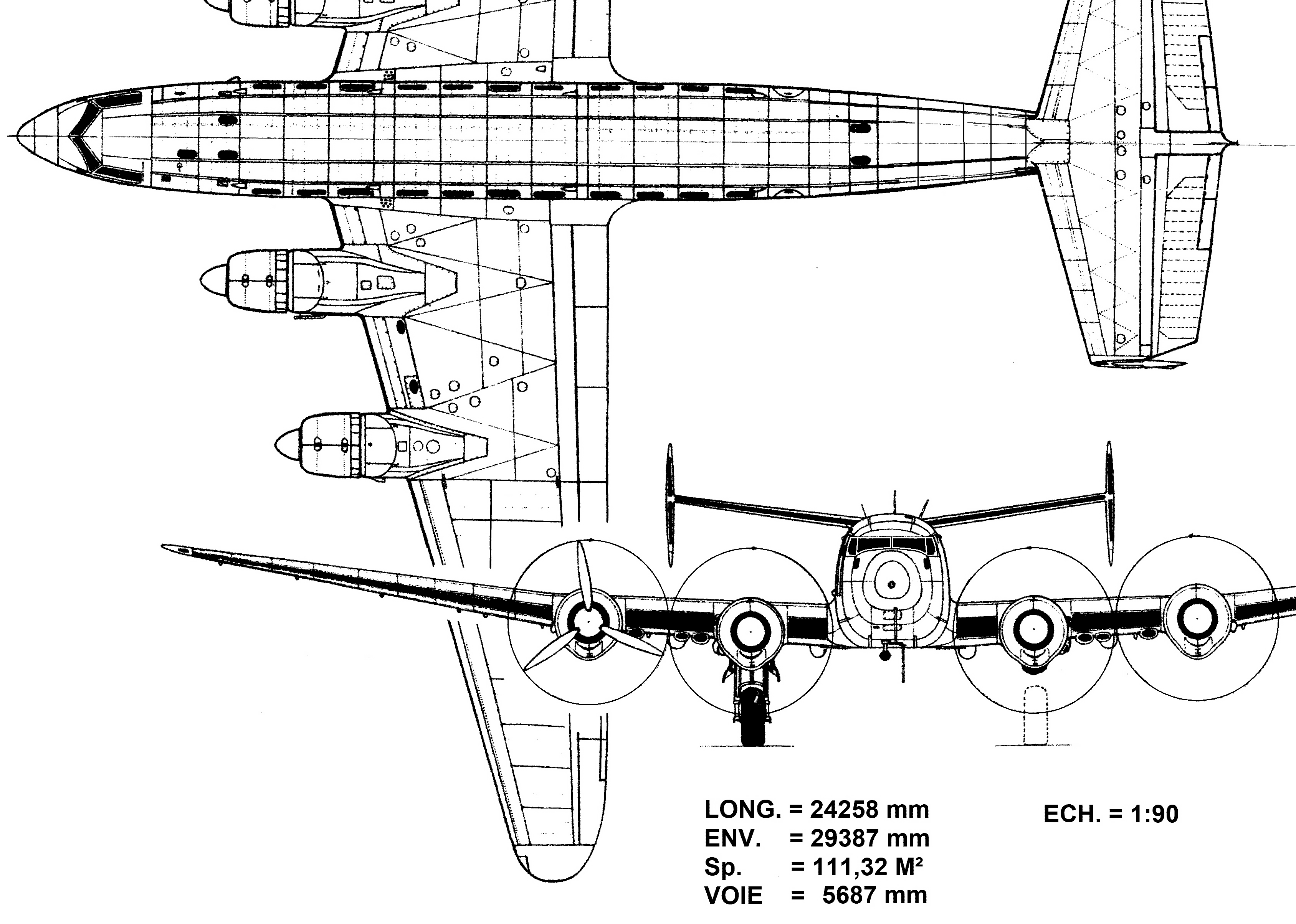 SNCASE SE.161 Languedoc blueprint