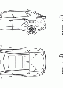 Subaru Solterra blueprint