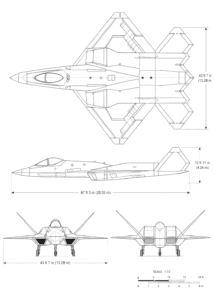 Northrop YF-23 blueprint