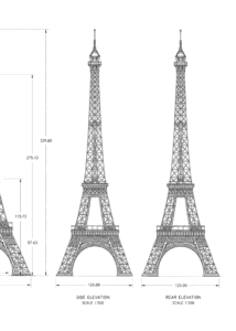 eiffel tower blueprint