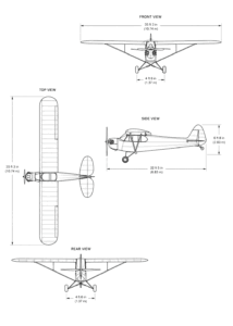 piper j3 cub blueprint