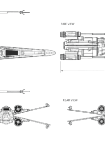 X-wing Starfighter blueprint