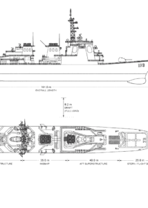 JS Kongō (DDG-173) blueprint