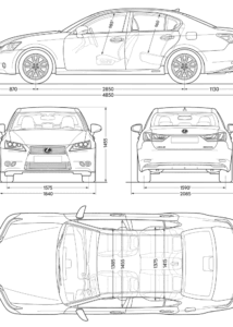 Lexus GS blueprint