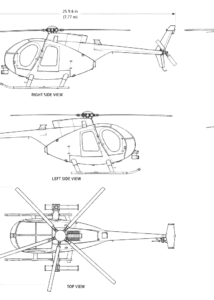 MH-6 Little Bird blueprint
